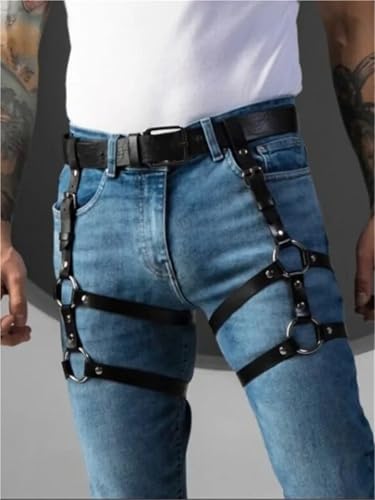 Man Leg Harness Belt Sexy Pu Leather Suspender Thigh High Straps Erotic Lingerie Waistband Gothic Bdsm Bondage Sword Belt2
