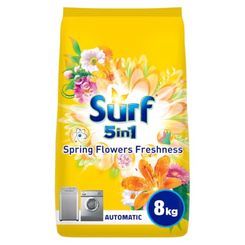 SURF Fabric Solution Laundry Detergent Powder Spring Flower Freshness 8kg effective clean with 5 in 1 benefits