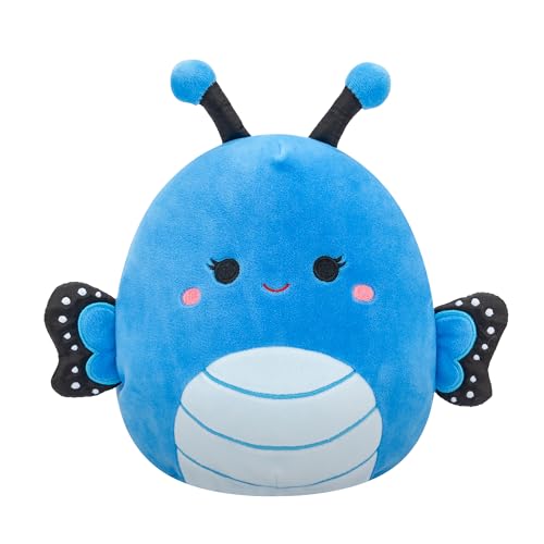 Squishmallows SQCR05404 7.5-Inch-Waverly Butterfly with Dark Blue Wings, Multicolour