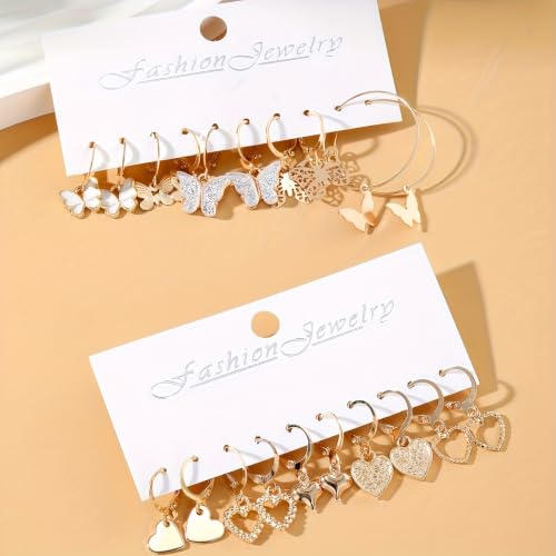 Image of Shining Diva Fashion Combo Set Stylish Drop Earrings for Women and Girls