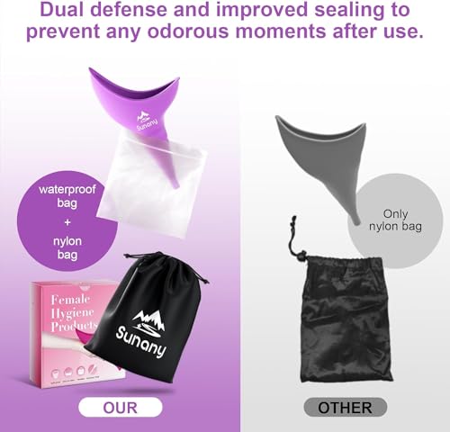 image for Sunany Female Urination Device, Reusable Female Urinal Silicone Women 