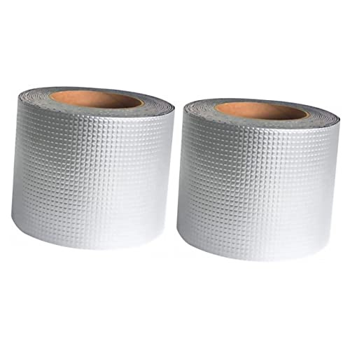 CIYODO 2pcs Super Sealant Tape Butyl Rubber Aluminum Foil Tape Instant Leak Repair for Weather
