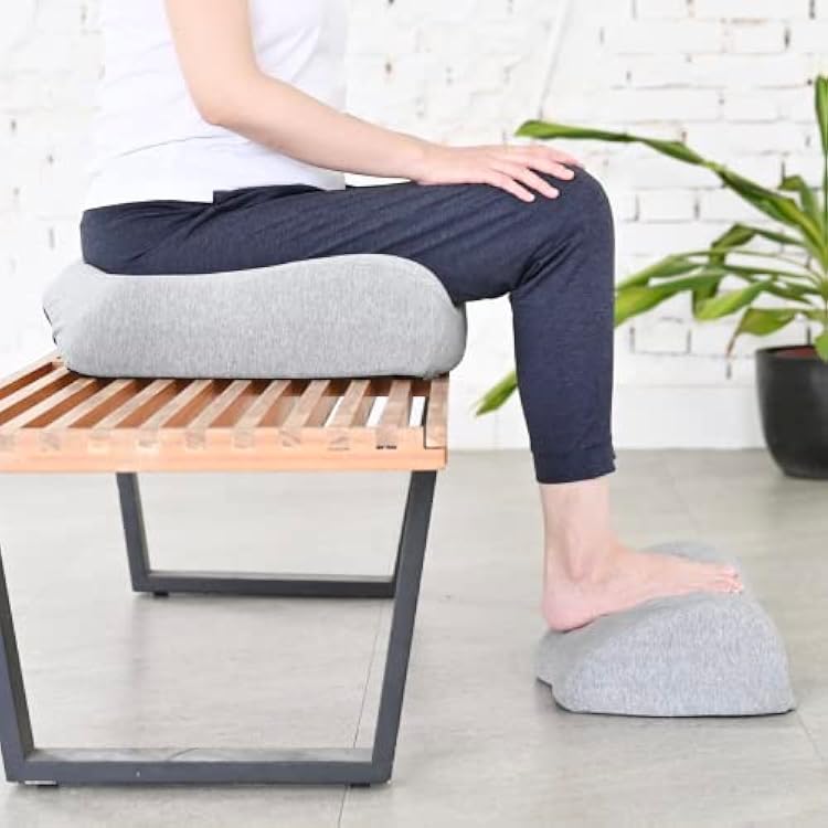 C CUSHION LAB Hip & Leg Pressure Relief Bundle - Transform Any Home/Office Chair or Recliner into The Most Comfortable Seat in The House - Grey Set