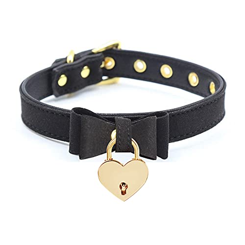 LEWECEEO PU Leather Bow Collar Necklace Choker with Bell Cat Cosplay Kitty Necklace Choker Collar for Women(F) LEWECEEO PU Leather Bow Collar Necklace Choker with Bell Cat Cosplay Kitty Necklace Choker Collar for Women(F)