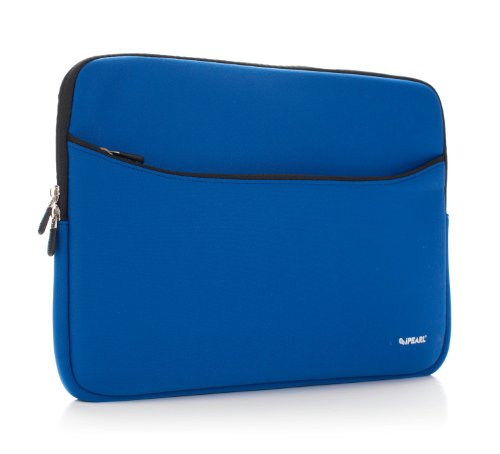 Ipearl 14-Inch Soft Neoprene Sleeve Case For Macbook & Ultrabook Laptop (Built-In External Pocket) (Blue) #TOP1