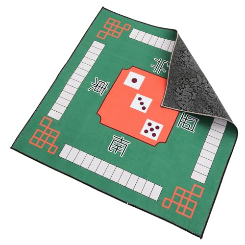 Tapete de mahjong verde para reuniones familiares y noches de juegos de mesa en casa