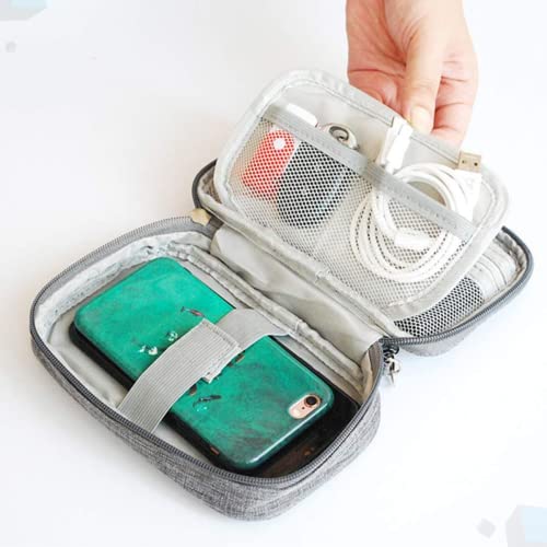 Bolsa Organizadora Estojo Para Cabos E Acessórios Eletrônicos (Roxo)