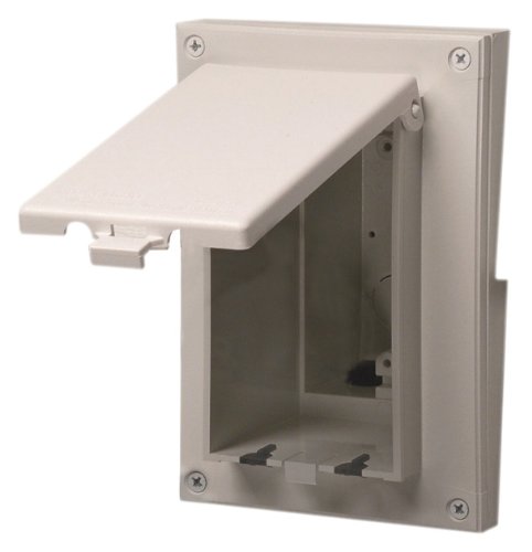 Arlington DBVR131W-1 Low Profile Inbox for Retrofit Siding Construction. Vertical with White Paintable Cover. Siding Lap Size 1-1/4 or 5/16
