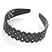 3cm Wide Black Plastic Celtic Weave Alice Band Headband Hair Accessory
