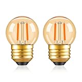 G40 LED Low Watt Light Bulbs Warm Glow E26 Amber...