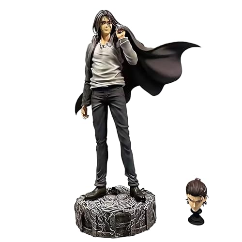Diohauxi Eren Jaeger Figure Testina Intercambiabile Figure Statue Desktop Decor Ornaments 30CM