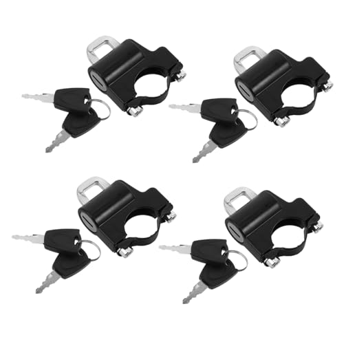 MAGICLULU 4 pezzi Lucchetto Casco Antifurto Tamper Manubrio Sicuro e Resistente alle Intemperie con Chiave per Scooter e