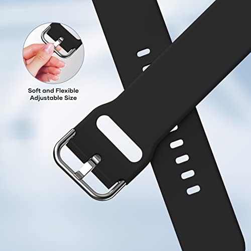 Hadisala Smart Watch Bands, 20mm Replacement Adjustable Smartwatch Straps, Soft Silicone Strap Wristband Accessory