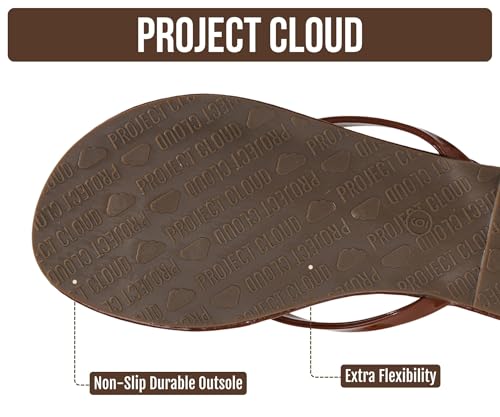 Image of Project Cloud Flip Flops for Women Footwear- Lightweight and Memory Foam Insole Sandals for Women 2026 - Durable Non-Slip Beach Essentials Flats for Women Sandals (Foundations)