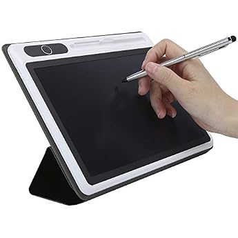 10 Inch LCD Tablet Drawing Pad for Electronic Notepads Business Supplies High-Tech Laminating Technology for Study and Black with Leather Case