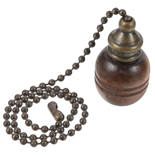 DEARMAMY Cadena de Tracción para Ventilador de Techo con Colgante de Madera y Hierro y Flexible para Lámparas Altas y Ventilación Decorativa y Fácil de Reemplazar