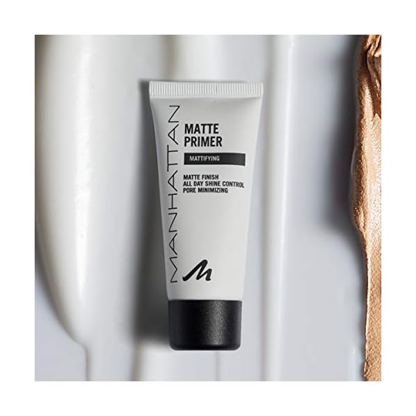 Manhattan Matte Primer, Leichter und mattierender Primer für ein makelloses Hautbild und ein Ideal mattiertes, ebenmäßi – Bild 3