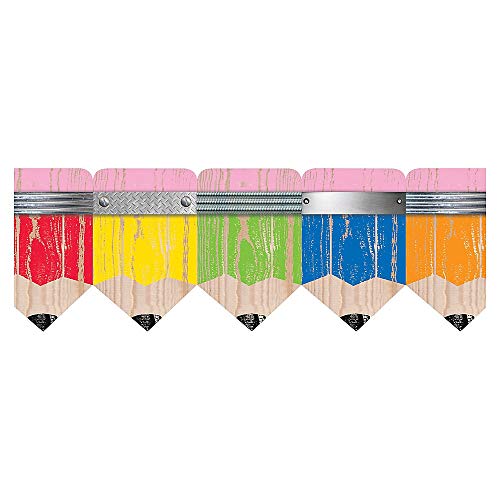 CTP Upcycle Style Rustic Pencils Bulletin Board Border, 35’ Long x 2.75” Wide (Creative Teaching Press 8379)