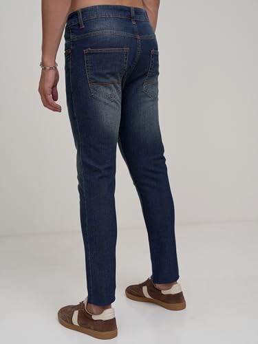 Image of Highlander Men's Straight Fit Jeans | Mid Rise | Stretchable | Sleek & Contemporary | Designed for Comfort & Ease of Movement| Jeans for Man