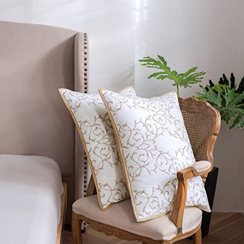 Mixinni MI052 CHAMPAGNE-K Quilt King Size Reversible 3-Piece Beige Embroidery Pattern Elegant Quilt Set thumb #4
