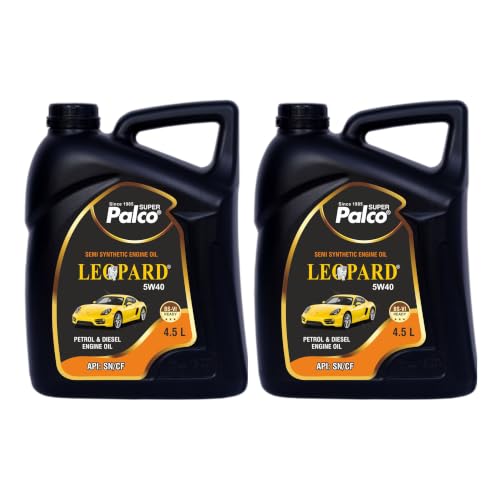 Image of PALCO LEOPARD 5W40 Engine Oil for Car 4.5 Ltr (Pack-2) | Engine Oil for Petrol & Diesel Cars
