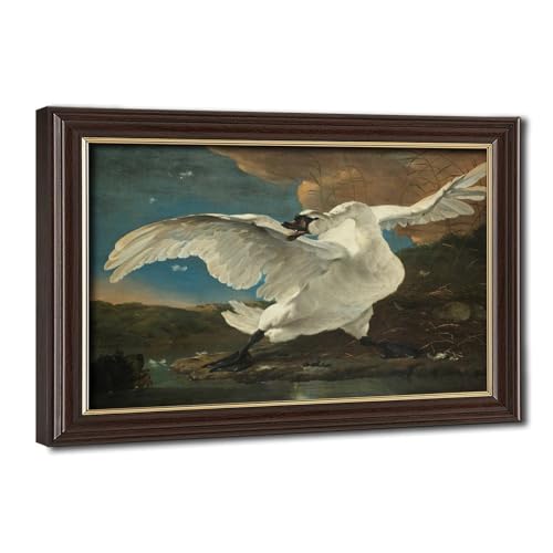 Toile The Threatened Swan Jan Asselijn cadre suspendu déco murale salon