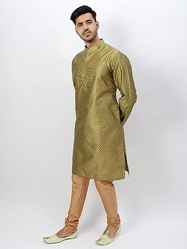 Image of Silk Blend Men's Kurta Pyjama Set /Kurta Pajama for Men