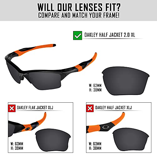 Image of Polarized Replacement Lenses for Oakley Half Jacket 2.0 XL OO9154 Sunglass