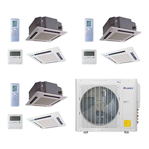 Gree MULTI30CCAS306-30,000 BTU Multi21+ Tri-Zone Ceiling Cassette Mini Split Air Conditioner Heat Pump