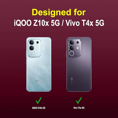 Image of Zapcase Back Case Cover for iQOO Z10x 5G | Compatible for iQOO Z10x 5G Back Cover | Liquid Silicon Magic Case with Camera Protection | Plum