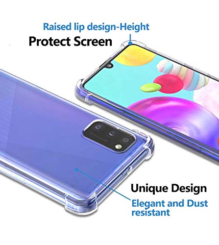 Image of Soft Flexible Silicone Back Cover Compatible with Samsung Galaxy M02s, Transparent Case + Screen Guard