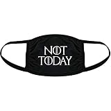 Crazy Dog T-Shirts Not Today Face Mask Funny TV Font Quote Drama Graphic Nose and Mouth Covering Funny Masks for Adults Cool Movie Novelty Masks for Adults Black 2 Pack