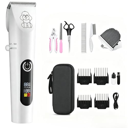 Tondeuse electrique sans fil LCD blanche de 18 cm rechargeable