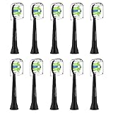Vochigh Replacement Heads for Philips Sonicare ProtectiveClean: Compatible with Sonicare DailyClean ExpertClean FlexCare EasyClean HealthyWhite 2 Series 3 Series 9024 Toothbrush 10 Pack,Black