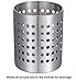 KSENDALO Round SUS304 Stainless Steel Utensil Holder Set of 2 - Silver Caddy & Organizer for Drying Cooking Spoons, Spatulas, and Silverware - Essential Kitchen Container for Countertop