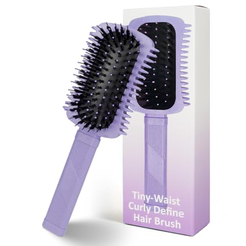 LOPHE Cepillo Definidor Multiusos de Rizos, Púrpura, para Desenredar, Dar Forma y Definir Rizos para Mujeres