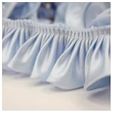 TMTGTS Satin rüschenbesatz 2m Stoffbesätze Plissierter Stoff plissee Borte rüschenband Rüschenborte dekoborte Gewelltes Band Kantenbesatz für DIY Kostüm Hüte Puppenkleidung Tischdecken Vorhänge