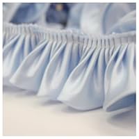 TMTGTS Satin rüschenbesatz 2m Stoffbesätze Plissierter Stoff plissee Borte rüschenband Rüschenborte dekoborte Gewelltes Band Kantenbesatz für DIY Kostüm Hüte Puppenkleidung Tischdecken Vorhänge