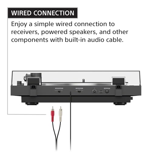 Image of Sony PS-LX3BT Wireless Bluetooth Turntable (2026 Model) : Fully Automatic Belt Drive Vinyl Record Player with Built-in Phono EQ, Black