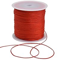 TONIFUL Cordoncino in nylon satinato, 1,5 mm x 45 m, colore arcobaleno, per la creazione di braccialetti e gioielli, macramè, cordoncino cerato per collane, filo per perline, kumihimo, nodi cinesi
