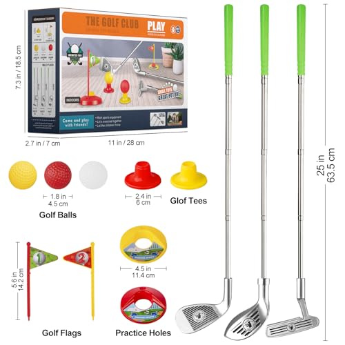 image for Liberry Kids Golf Clubs for 3 4 5 6 Years Old, Retractable Toddler Gol