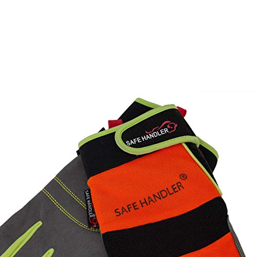 Safe Handler Reflect Pro Gloves | High Visibility, Hook & Loop Wrist Strap, Reflective Fingertips, L/Xl, 1 Pair (2 Gloves) #TOP3