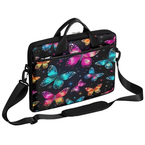 Maletín para portátil Galaxy colorido mariposa 15 pulg miniatura 1