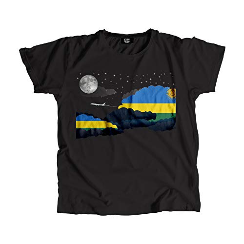 T-shirt Rwanda Night Clouds anti-déformation et respirant pour homme et femme