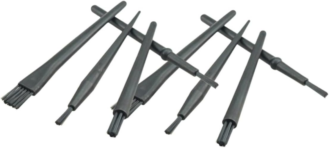 Nylon Cleaning Tool 8pcs Anti Static ESD Brush Handle | Black Color, Portable Lightweight Design, Cleans Hard-to-reach Spaces, Suitable for Fish Tank and Computers