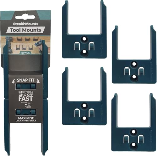 StealthMounts Tool Holder Compatible with Makita 40V XGT (4 Pack) - Blue | StealthMounts Tool Mounts | Made in the UK