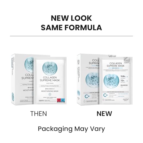 Image of Hydrating Sheet Mask Starter Kit Variety Pack for Dry and Sensitive Skin, Korean Vegan Facial Sheet Mask for Men & Women, Collagen, Cica, Ceramide, Retinol (5-Count)