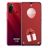 Ulefone Note 10P Handys ohne Vertrag 128GB ROM 2022 Android 11 OS 6,52 Zoll HD+ Smartphone SD-128GB 5500mAh Akku, 13MP Dreifache Rückfahrkamera 4G OTG Dual SIM Handy-(Rot)