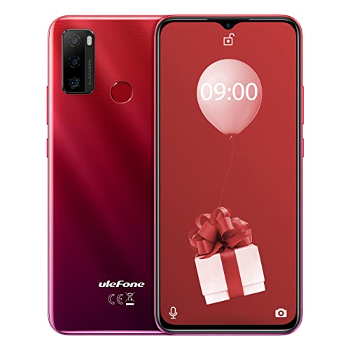 Ulefone Unlocked Smartphones Note 10P, Dual Sim Phones Unlocked, 3Gb + 128Gb Rom, Android 11, 6.52-Inch Hd+, 5500Mah High Capacity Battery, 13Mp + 8Mp, Fingerprint Face Detection, Gps, T-Mobile - Red #TOP12