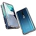 Produktbild DoubTech Hülle für OnePlus 7T Pro Magnetische Adsorption Tech 360 Grad Schutz Handyhülle Aluminiumrahmen Gehärtetes Glas Starke Magneten Stoßfest Metall Flip Cover